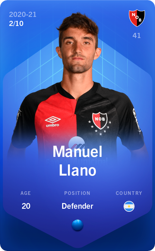 Sorare - Sorare Official - Manuel Llano 2020-21 • Super Rare 2/10 - NFT # 107644736602067674119078533448474060792245919010017443617160918385857666926405