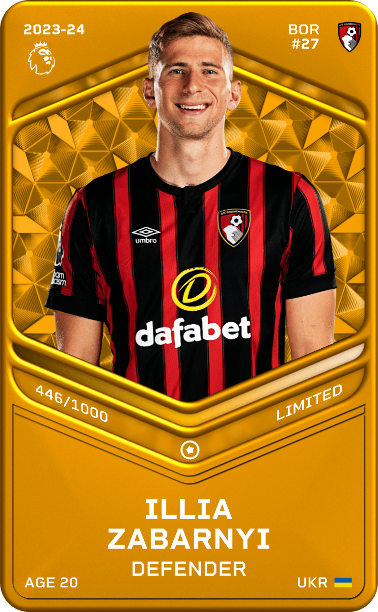 Illia Zabarnyi 2023-24 • Limited 446/1000