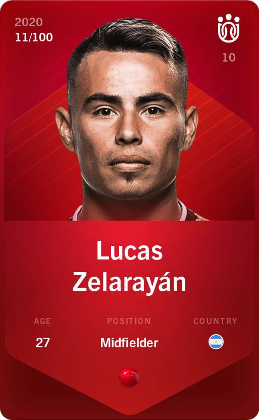 Sorare - Sorare Official - Lucas Zelarayán 2020-21 • Rare 11/100 - NFT # 80584435100678155617639283177506782360980976755307272234319343595262687436458