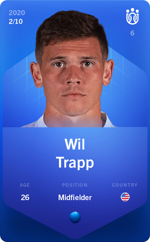 Sorare - Sorare Official - Wil Trapp 2020-21 • Super Rare 2/10 - NFT # 70394150756921119274057293704944638316164794572629606122455045783390404867097