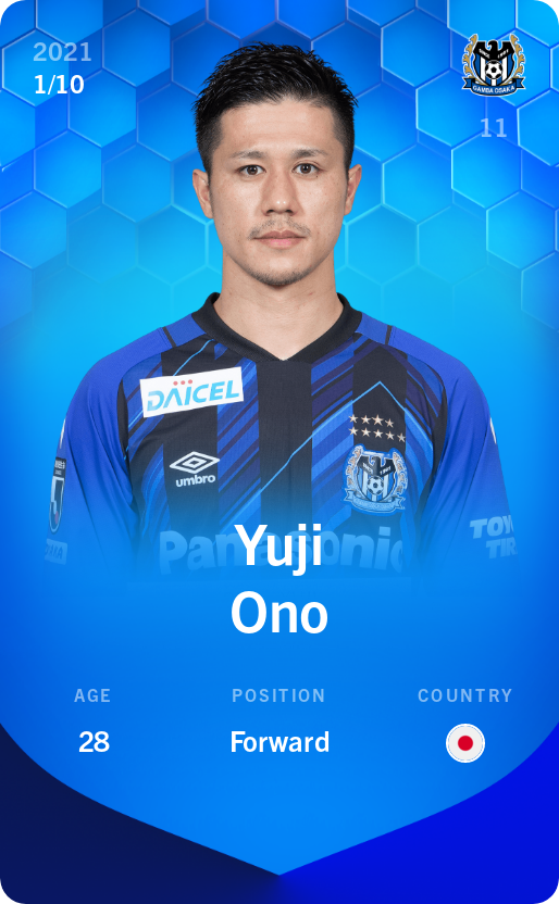 Sorare - Sorare Official - Yuji Ono 2021-22 • Super Rare 1/10 - NFT # 62561013100795822686636229822235546314865461652148511409973750234884226260774