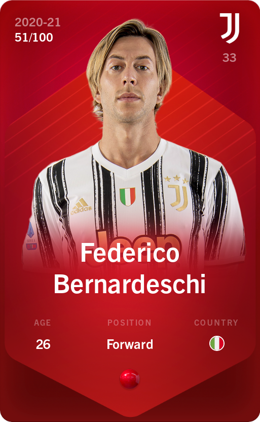 Sorare - Sorare Official - Federico Bernardeschi 2020-21 • Rare 51/100 - NFT # 20748065695763502719002797867969739473322909680398370396536373803309102868202