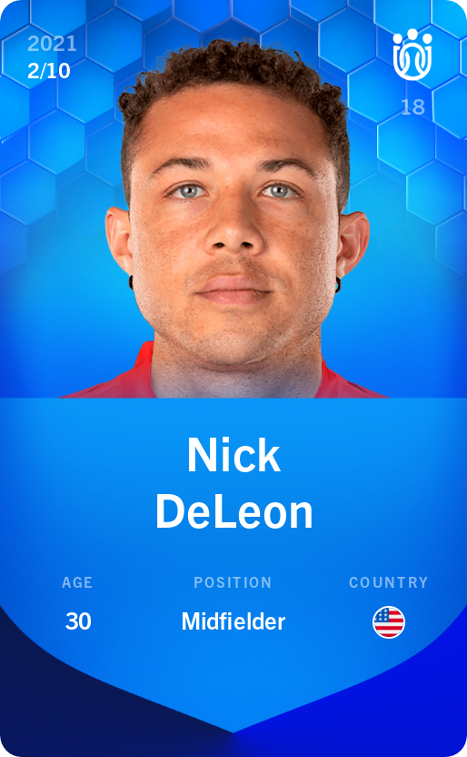Sorare - Sorare Official - Nick DeLeon 2021-22 • Super Rare 2/10 - NFT # 56998488327440527680930690604879716127996698947547626992761206335253523547046