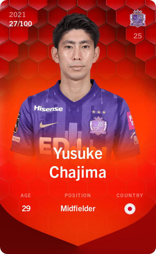 Sorare - Sorare Official - Yusuke Chajima 2021-22 • Rare 27/100 - NFT # 60813633324187813917384354231332374327746896924349820616961521591287080030942