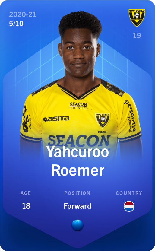 Sorare - Sorare Official - Yahcuroo Roemer 2020-21 • Super Rare 5/10 - NFT # 82798942606868318098702832411143902698023985471115141683869218042587374856389