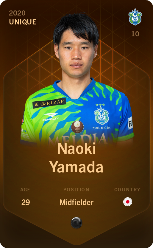 Sorare - Sorare Official - Naoki Yamada 2020-21 • Unique - NFT # 77993327573116121138483049706683991404374901275290419168533908686482884133376