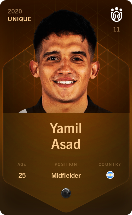 Sorare - Sorare Official - Yamil Asad 2020-21 • Unique - NFT # 13673836872448859674153389995915931547764751749010901093909506467187136582570