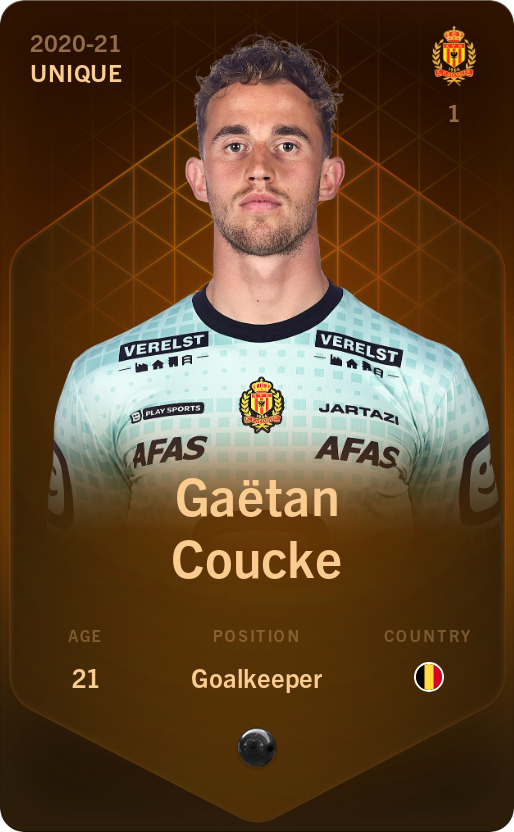 Sorare - Sorare Official - Gaëtan Coucke 2020-21 • Unique - NFT # 39277328675665818732565129842571037159722893852868972150246320304623953835093
