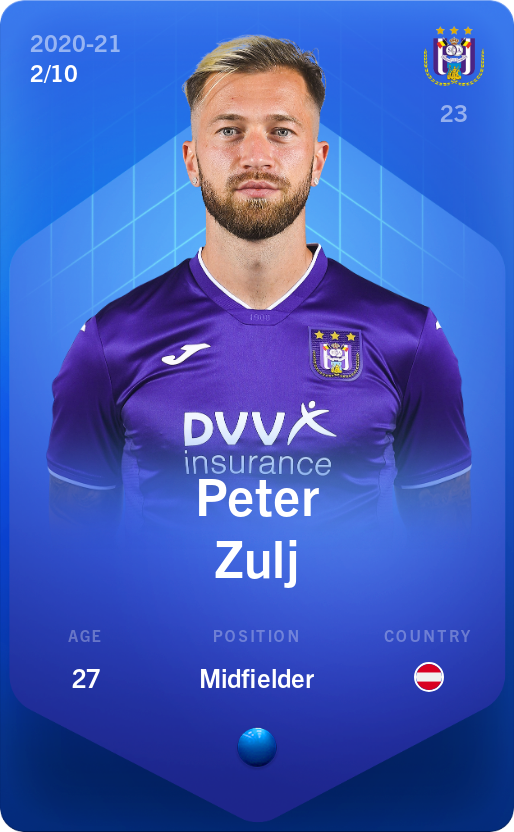 Sorare - Sorare Official - Peter Zulj 2020-21 • Super Rare 2/10 - NFT # 34334863277530938250262994946411430289546573934164845314270716449632740194758