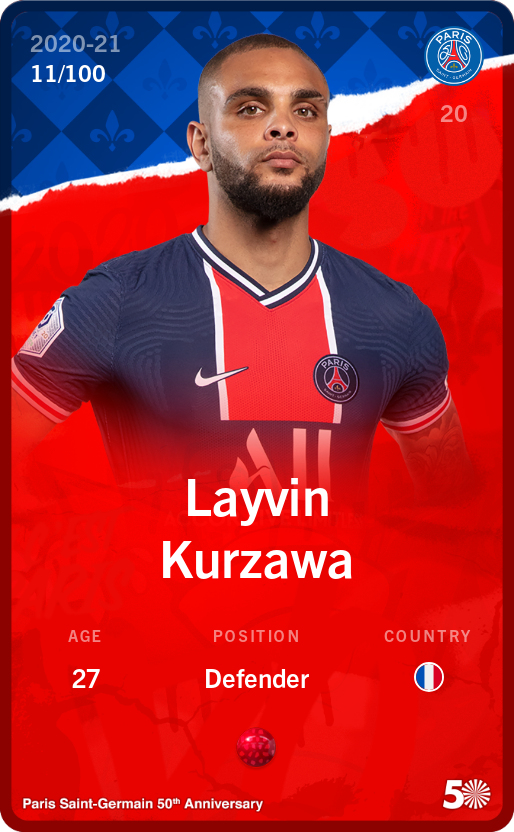 Sorare - Sorare Official - Layvin Kurzawa 2020-21 • Rare 11/100 - NFT # 50197750748224971125611031855817010591089881206182770564804028316967351086402