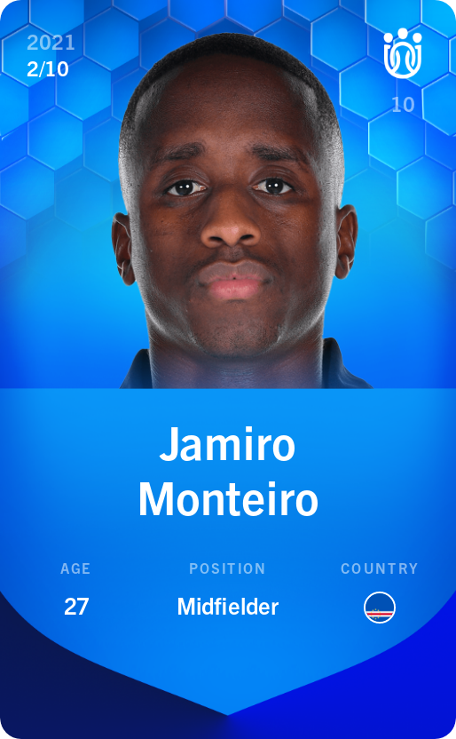 Sorare - Sorare Official - Jamiro Monteiro 2021-22 • Super Rare 2/10 - NFT # 16160683115136641630222658937432205018352885742738451578977887780764004671406