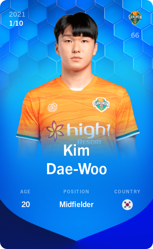 Sorare - Sorare Official - Kim Dae-Woo 2021-22 • Super Rare 1/10 - NFT # 20755816047786248874082839068030281263238130122992621270348861780792920207151