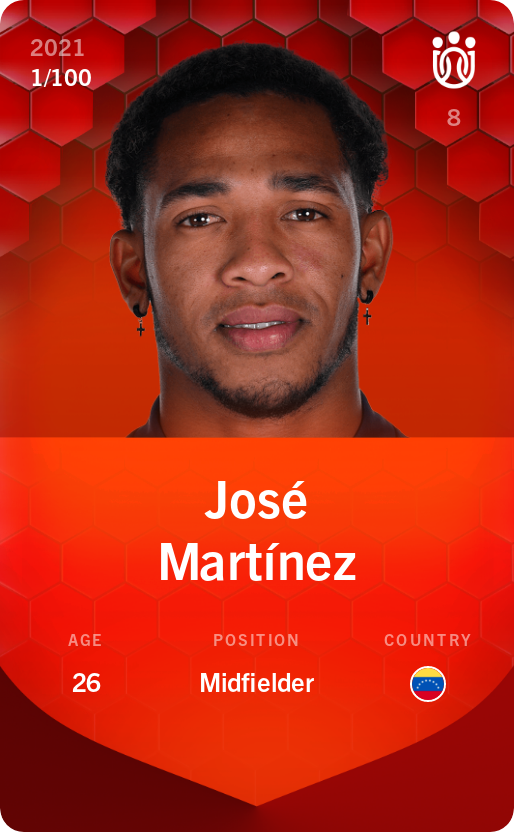 Sorare - Sorare Official - José Martínez 2021-22 • Rare 1/100 - NFT # 64131466441806886496217713899011220746185724469441212551645397481456006477191