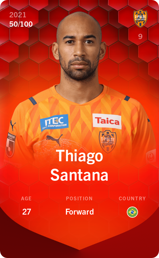 Sorare - Sorare Official - Thiago Santana 2021-22 • Rare 50/100 - NFT # 106376707731883217186428099247159856564575952561352869059411184382640645521359
