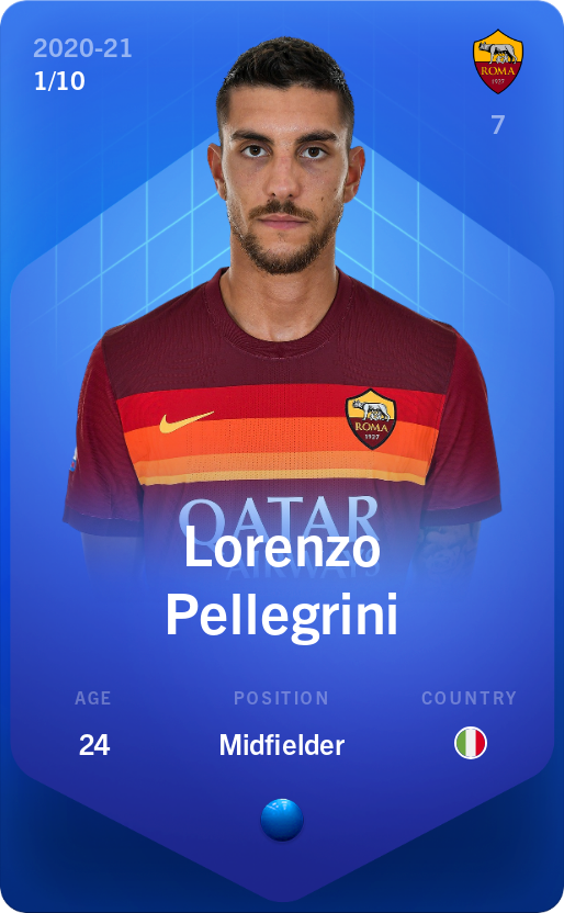 Sorare - Sorare Official - Lorenzo Pellegrini 2020-21 • Super Rare 1/10 - NFT # 8935786659954136203712134496732050065136756594202819875456405085565190863844