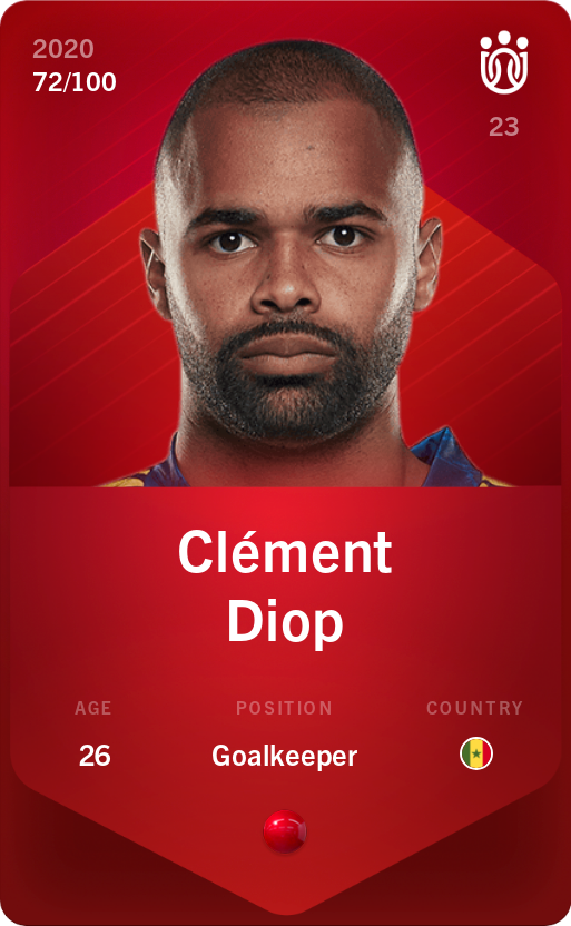 Sorare - Sorare Official - Clément Diop 2020-21 • Rare 72/100 - NFT # 24871538294848059992106981581944986144400225404376198489813409215895599859903