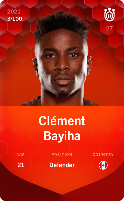 Sorare - Sorare Official - Clément Bayiha 2021-22 • Rare 3/100 - NFT # 17520858491137843934544260793997869953559305412522106990685086525814787687047