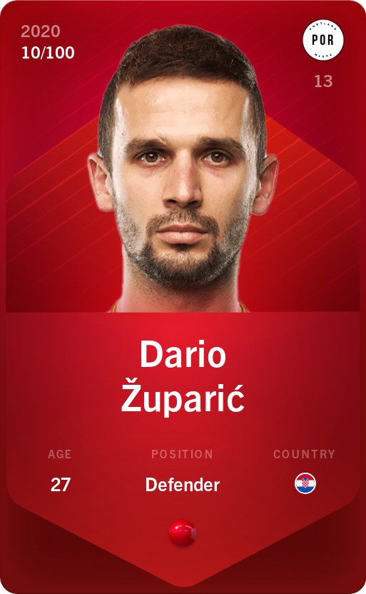 Sorare - Sorare Official - Dario Župarić 2020-21 • Rare 10/100 - NFT # 15588383789134304613951352760627908558067629686377264819977794994072890673804