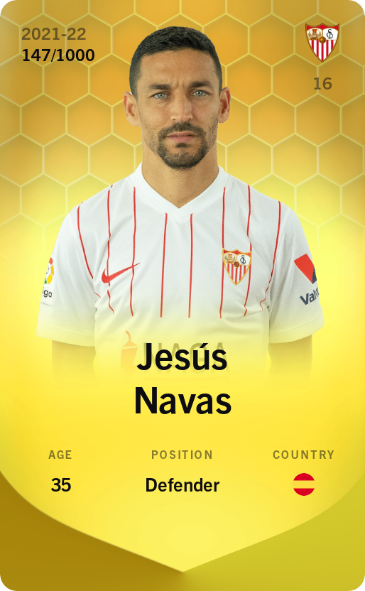 Jesús Navas 2021-22 • Limited 147/1000