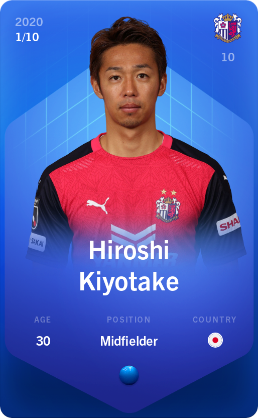 Sorare - Sorare Official - Hiroshi Kiyotake 2020-21 • Super Rare 1/10 - NFT # 71508836632225110061358624914625274717728933958401101102786413131439015357291