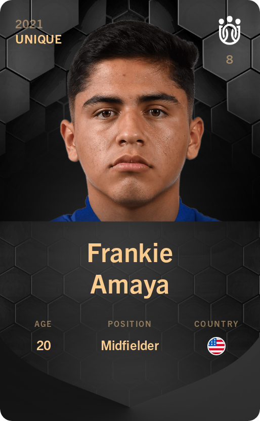 Sorare - Sorare Official - Frankie Amaya 2021-22 • Unique - NFT # 25552489505106237675999936354196451042155445322773316228019561931045539914460