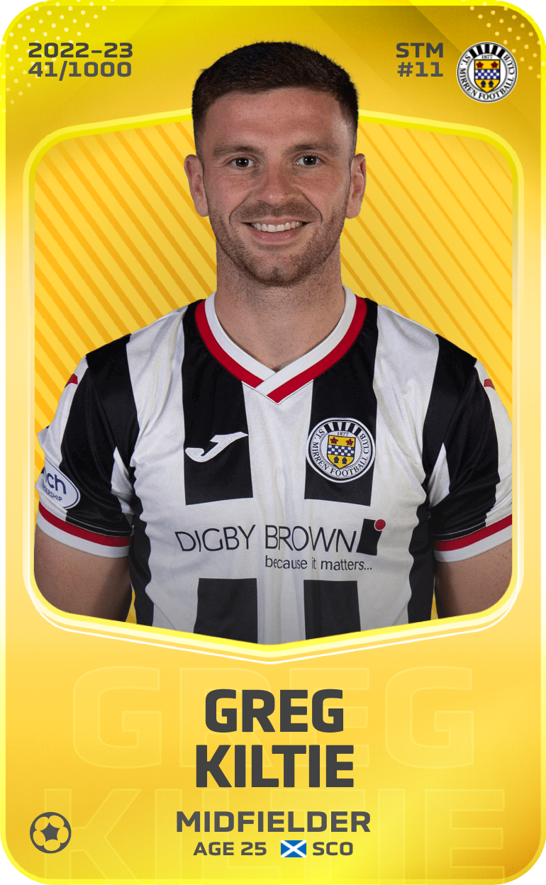 Sorare - Sorare Official - Greg Kiltie 2022-23 • Limited 41/1000 - NFT # 82917845859913359555016191059471024792010523533964728150103278011969564746825