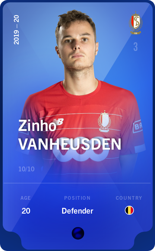 Sorare - Sorare Official - Zinho Vanheusden 2019-20 • Super Rare 10/10 - NFT # 32483245653190543802201135873091760948564631959913508853689653463538946419418