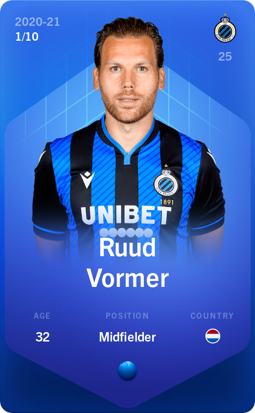 Sorare - Sorare Official - Ruud Vormer 2020-21 • Super Rare 1/10 - NFT # 57570770923517118622132016290788796502898134100472673877040331682759536180252