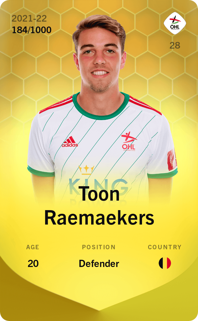 Toon Raemaekers 2021-22 • Limited 184/1000
