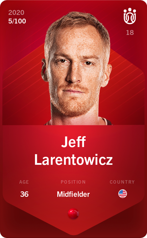 Sorare - Sorare Official - Jeff Larentowicz 2020-21 • Rare 5/100 - NFT # 32439202639449044297155704186814796051484607905575084572010219723380400647852