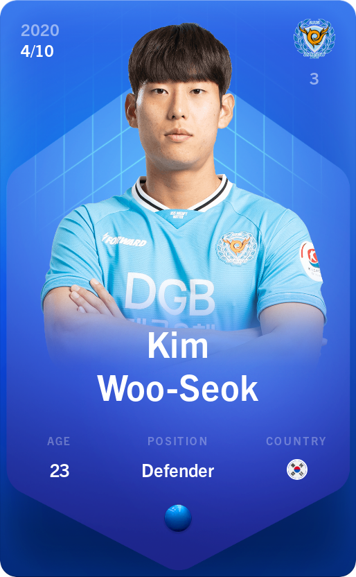 Sorare - Sorare Official - Kim Woo-Seok 2020-21 • Super Rare 4/10 - NFT # 68283982932421968152915177142785017435065459812671361000937149611644064558258