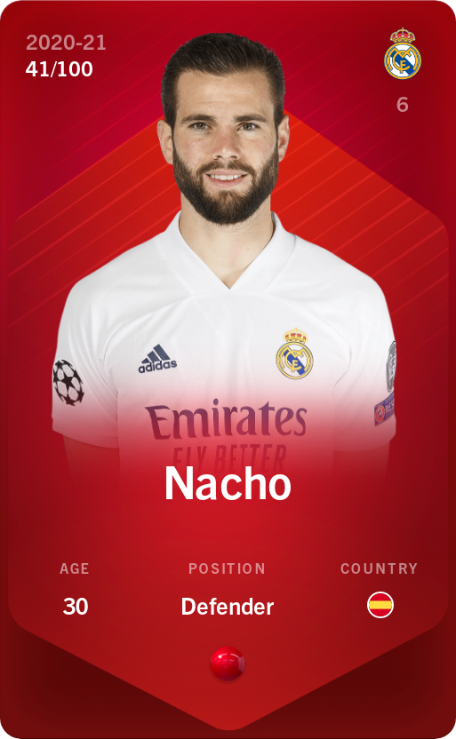 Sorare - Sorare Official - Nacho 2020-21 • Rare 41/100 - NFT # 8803316826013512487291014761231153189801800352724745245765672565960993548882