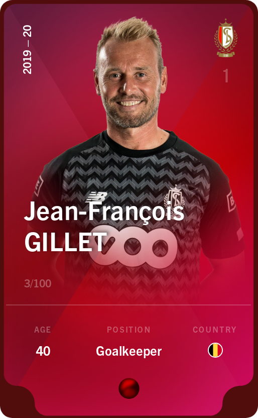 Sorare - Sorare Official - Jean-François Gillet 2019-20 • Rare 3/100 - NFT # 48670062543988239455091245283430945823054285826256030229487189130139172399336