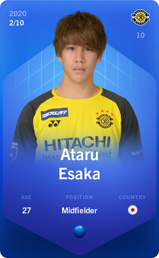 Sorare - Sorare Official - Ataru Esaka 2020-21 • Super Rare 2/10 - NFT # 55354655072219183570223104933000820125514911045835567738279486111087361943802
