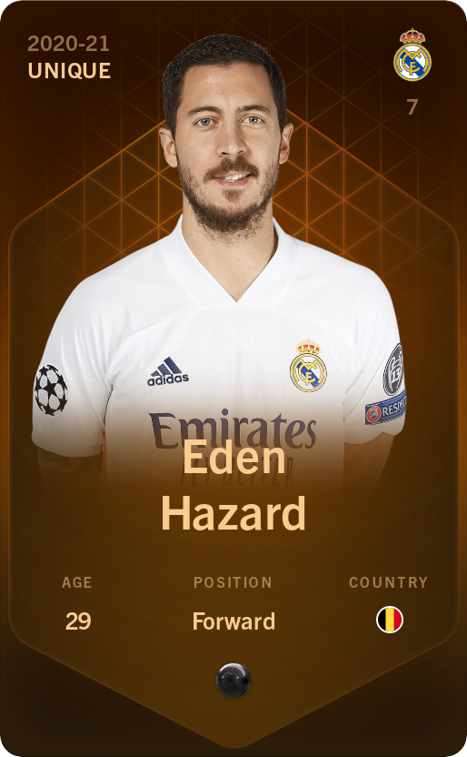 Sorare - Sorare Official - Eden Hazard 2020-21 • Unique - NFT # 91973383436777654720014786785523394001786568212458491484451224047499382886706