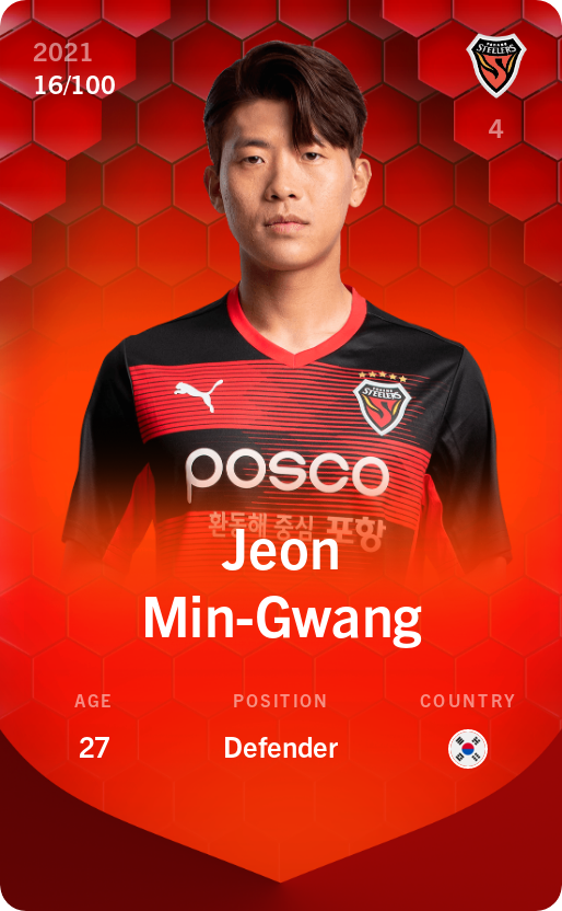 Sorare - Sorare Official - Jeon Min-Gwang 2021-22 • Rare 16/100 - NFT # 66321579524688400252785597738469981811368068781347031833810568596508439884584