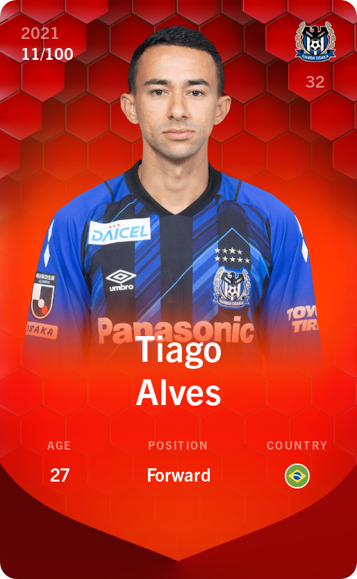 Sorare - Sorare Official - Tiago Alves 2021-22 • Rare 11/100 - NFT # 110512951577014593595925867920186047387277519675056908248026971415336097016950