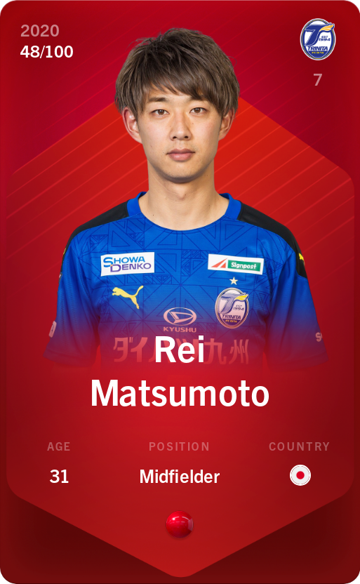 Sorare - Sorare Official - Rei Matsumoto 2020-21 • Rare 48/100 - NFT # 98538743170860363535497126834481923489883942256733693769299041775459138732700