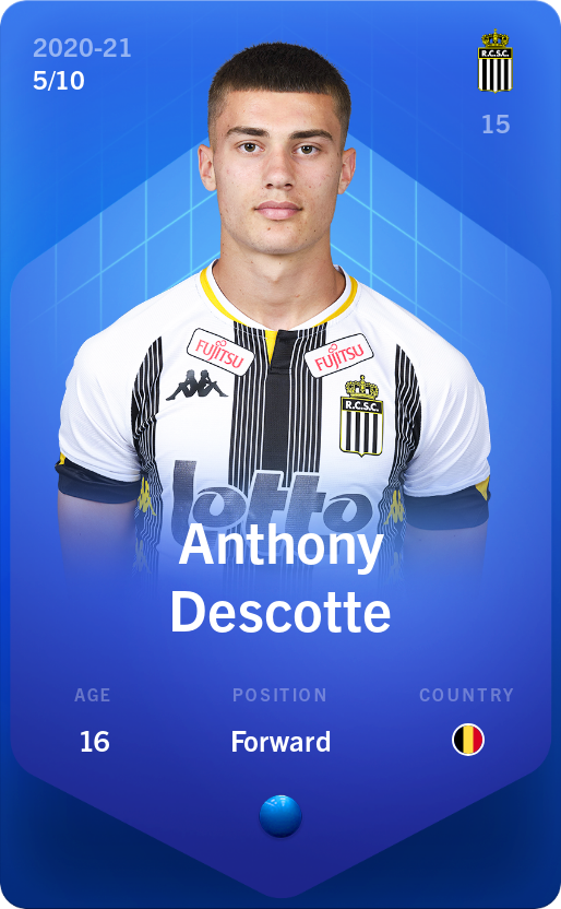 Sorare - Sorare Official - Anthony Descotte 2020-21 • Super Rare 5/10 - NFT # 35439813597511670439069597313930609875149376286750851937540673360193948575913
