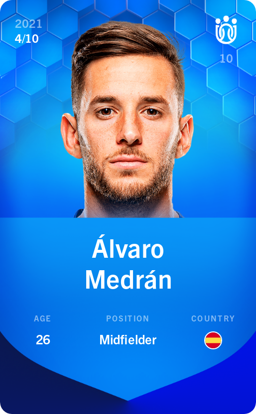 Sorare - Sorare Official - Álvaro Medrán 2021-22 • Super Rare 4/10 - NFT # 73413051585598556167171998395201682359086841304800194879543822574463039545702
