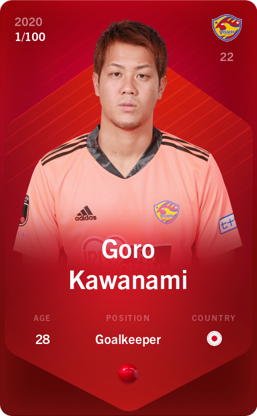 Sorare - Sorare Official - Goro Kawanami 2020-21 • Rare 1/100 - NFT # 80635324887634850313409113198897593307154802339334929297110244845427781797807