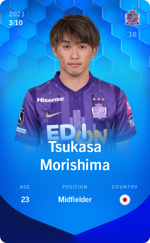 Sorare - Sorare Official - Tsukasa Morishima 2021-22 • Super Rare 3/10 - NFT # 112280800614413697697475416895279647637579629869645733460808462835947919899697