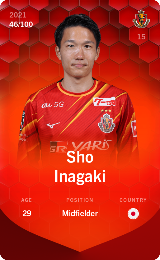 Sorare - Sorare Official - Sho Inagaki 2021-22 • Rare 46/100 - NFT # 44361449426599031783282245283756797223623348934501551211208908649549009300253