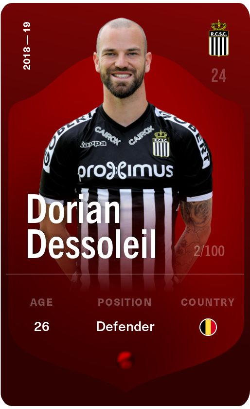 Sorare - Sorare Official - Dorian Dessoleil 2018-19 • Rare 2/100 - NFT # 105489131834747356179504018030288723727771740489847398662775172928396952101815