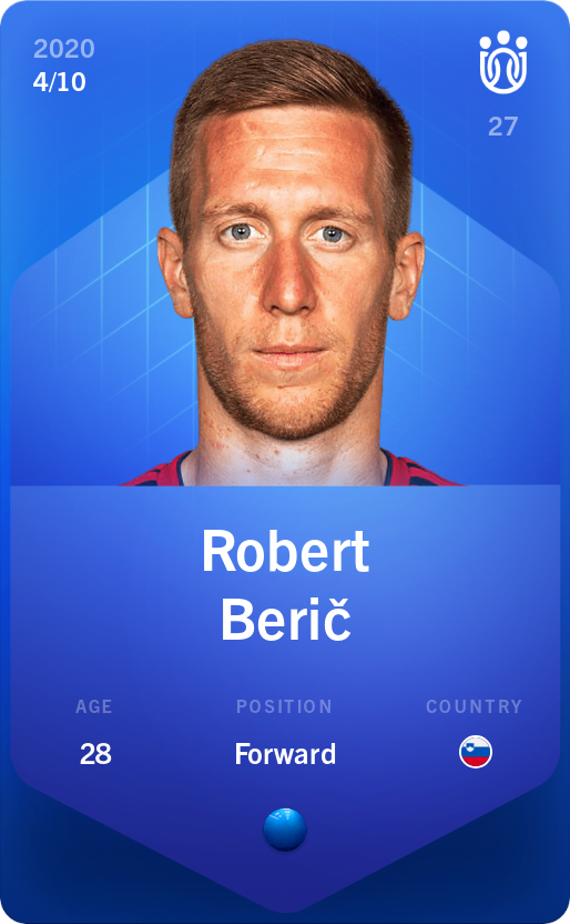 Sorare - Sorare Official - Robert Berič 2020-21 • Super Rare 4/10 - NFT # 8376128972897821081028237323191194905296331388853035677246442896739786189088