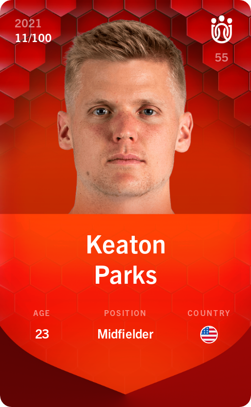 Sorare - Sorare Official - Keaton Parks 2021-22 • Rare 11/100 - NFT # 37991581527001407240523132231755172179053053885632221820648730485222007851783