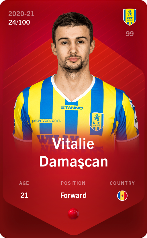 Sorare - Sorare Official - Vitalie Damaşcan 2020-21 • Rare 24/100 - NFT # 17166354865653108724144974523739150047513864361072385437761602435667809189981