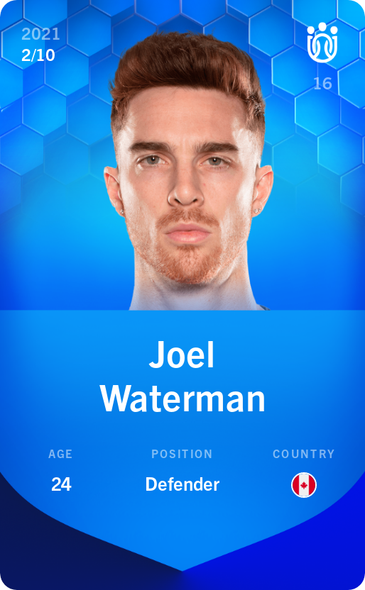 Sorare - Sorare Official - Joel Waterman 2021-22 • Super Rare 2/10 - NFT # 45452498299316762501530008814189526312118058292188498153100364609378108573706