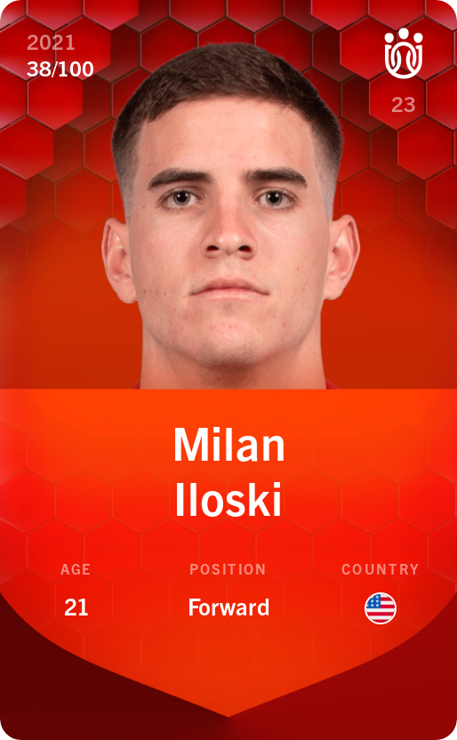 Sorare - Sorare Official - Milan Iloski 2021-22 • Rare 38/100 - NFT # 72490723133948151837261289524002652871237558928494310537746606516112002219081