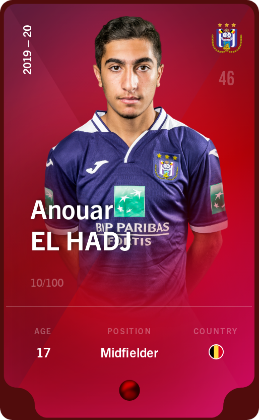 Sorare - Sorare Official - Anouar El Hadj 2019-20 • Rare 10/100 - NFT # 22685913543966253875677316269485194198939214743901036591889830714819245407534